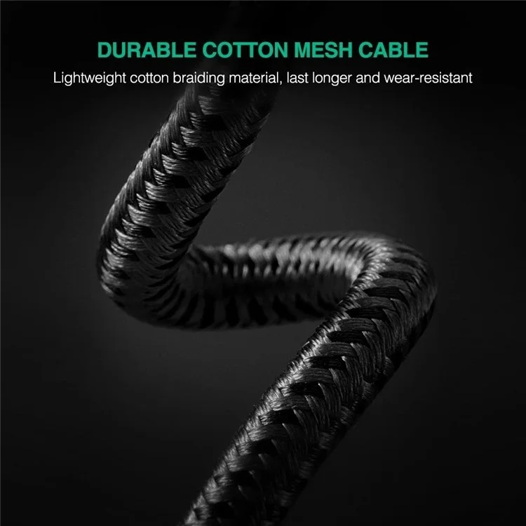Ugreen 10688 3 Mètres 3,5 mm Mâle à Mâle Hâle Câble Audio Stéréo Durable et Robuste Pour Smartphone / Lecteur Mp3 / Tablette / Voiture