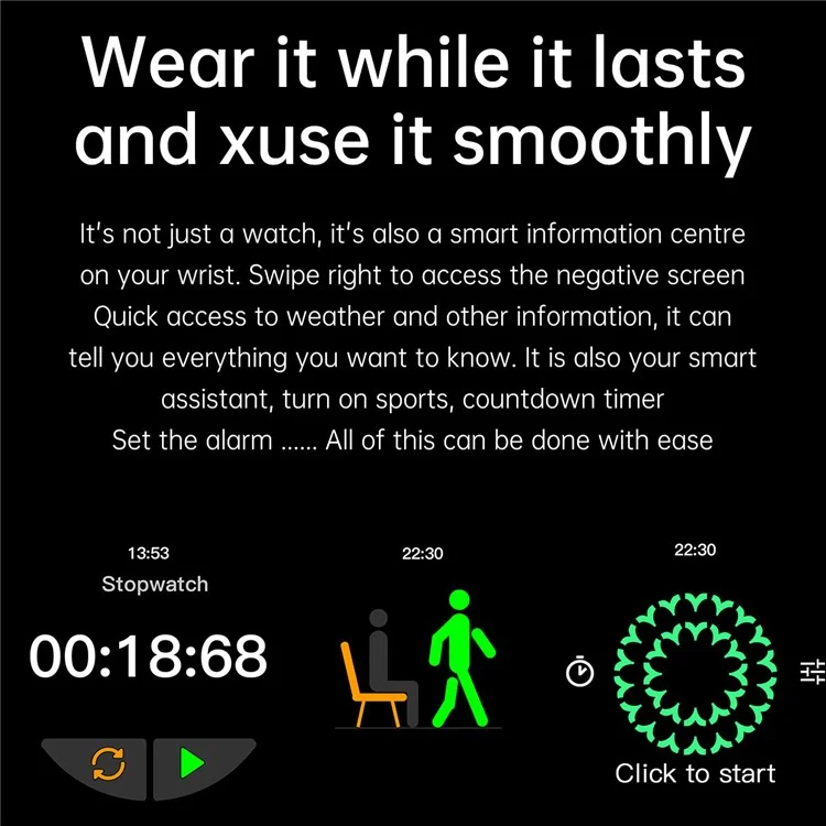 I39 1.28 Дюймовый Круглый Полный Сенсорный Экран Smart Watch Music Control Control Bluetooth Call Монитор Сердечных Сокращений Спортивная Наручная Чашка, Кожаный Ремешок - Чернить