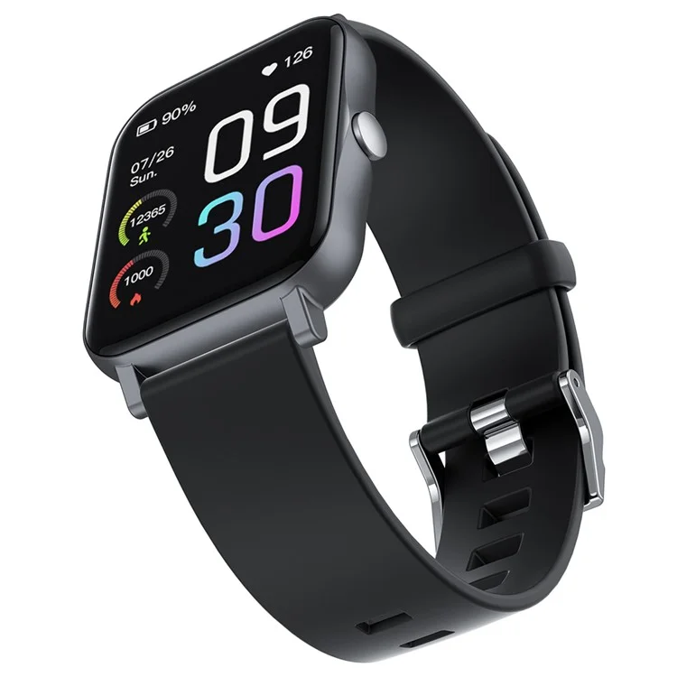 GTS2 1.7 inch TFT Color Screen Smart Bracelet 100 Exercise Modes Heart Rate Blood Pressure Sleep Monitor Wrist Watch - Black