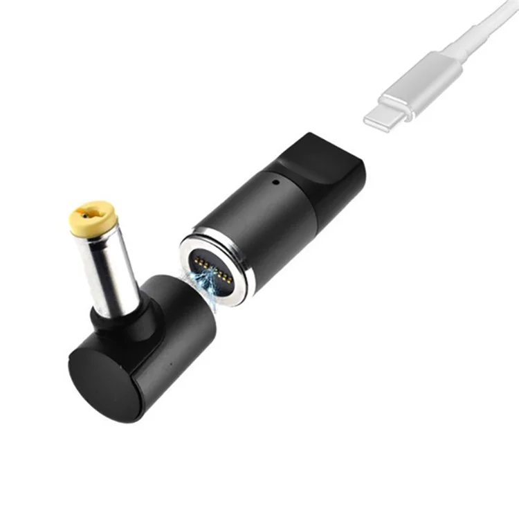 Para o Acer Laptop 100W Magnetic USB Type-C Fêmea para 5.5mmx1.7mm Macho PD Fast Charging Adapter