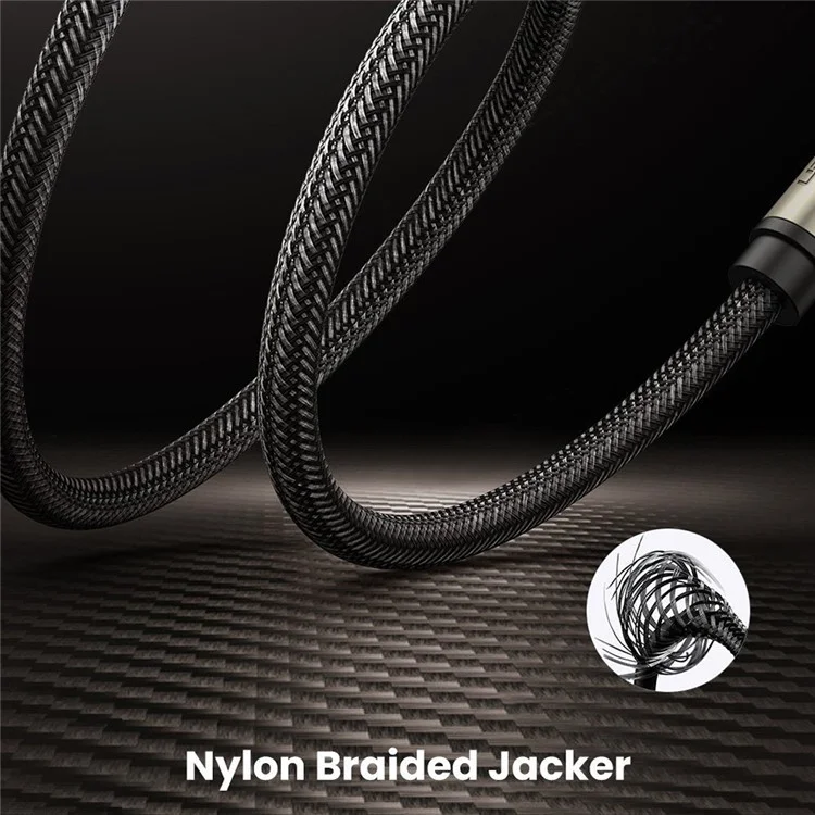 UGREEN 40813 Câble audio droit vers droit de 5 mètres avec fiche jack 6,35 mm mâle pour guitare électrique/basse/mandoline électrique
