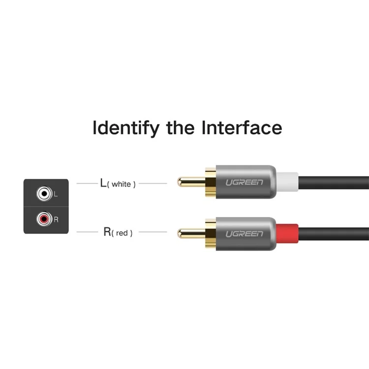 UGREEN 1.5m For Home Theater DVD TV Amplifier CD Soundbox 2RCA to 2 RCA Male to Male HiFi Stereo Audio Cable