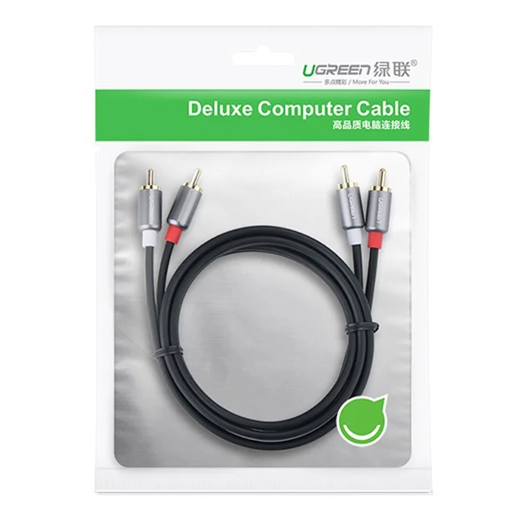 UGREEN 1.5m For Home Theater DVD TV Amplifier CD Soundbox 2RCA to 2 RCA Male to Male HiFi Stereo Audio Cable