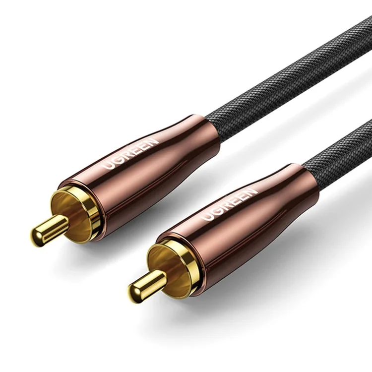UGREEN Cabo de Áudio Coaxial Digital de 1m RCA Macho para RCA Macho, Cabo para Subwoofer de Caixa Acústica para DVD/TV/Amplificador