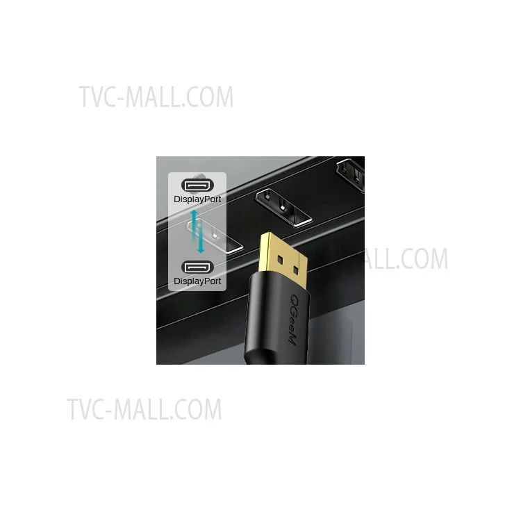 Кабель QGEEM QG-HD16 DisplayPort 1.2 4K/60 Гц DP to DP 1.8 м для HDTV, монитора, проектора