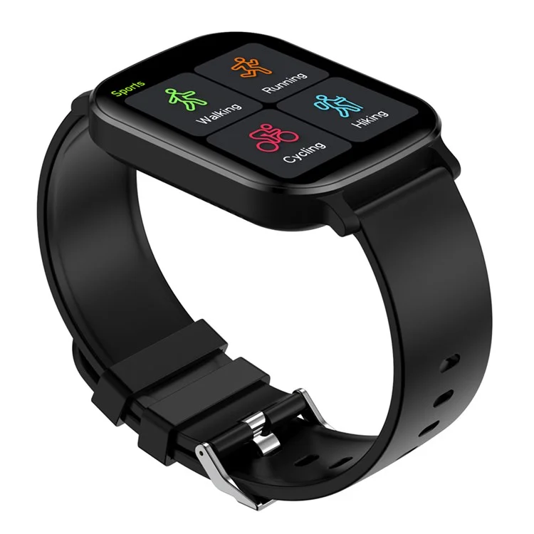 ST20 1,69 Pouce Bluetooth Call Smart Watch Santé Surveillance Santé Bracelet Puzzle Intégré - Le Noir