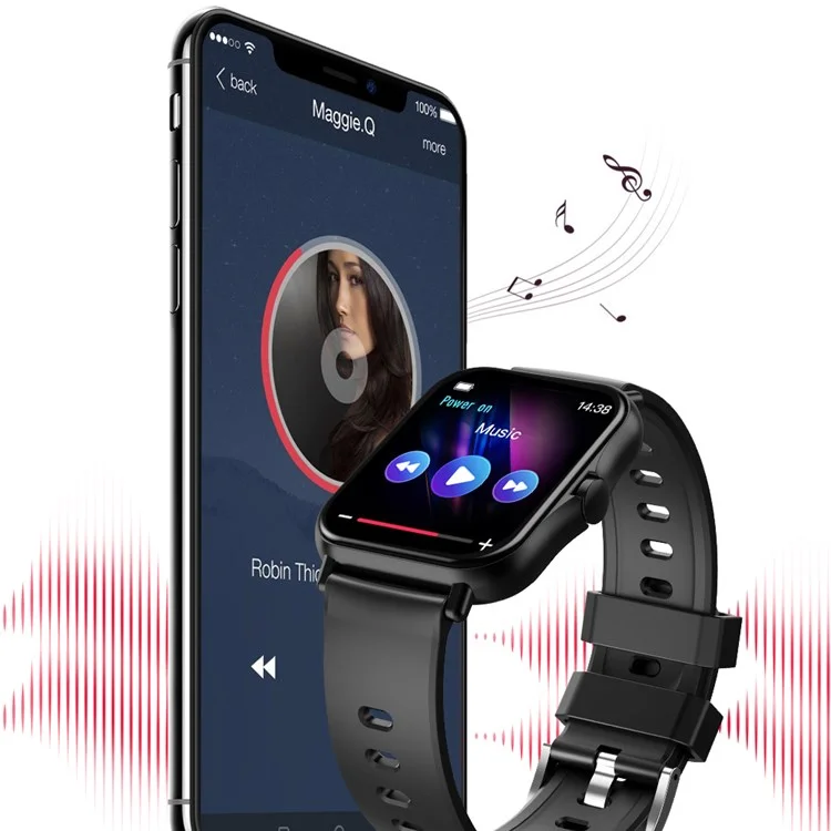 ST30 Atemtraining Intelligente Uhr 1,69 Zoll Touchscreen Herzfrequenz Blutdruck Blut Sauerstoff Fitness Tracker Armbanduhr - Rosa