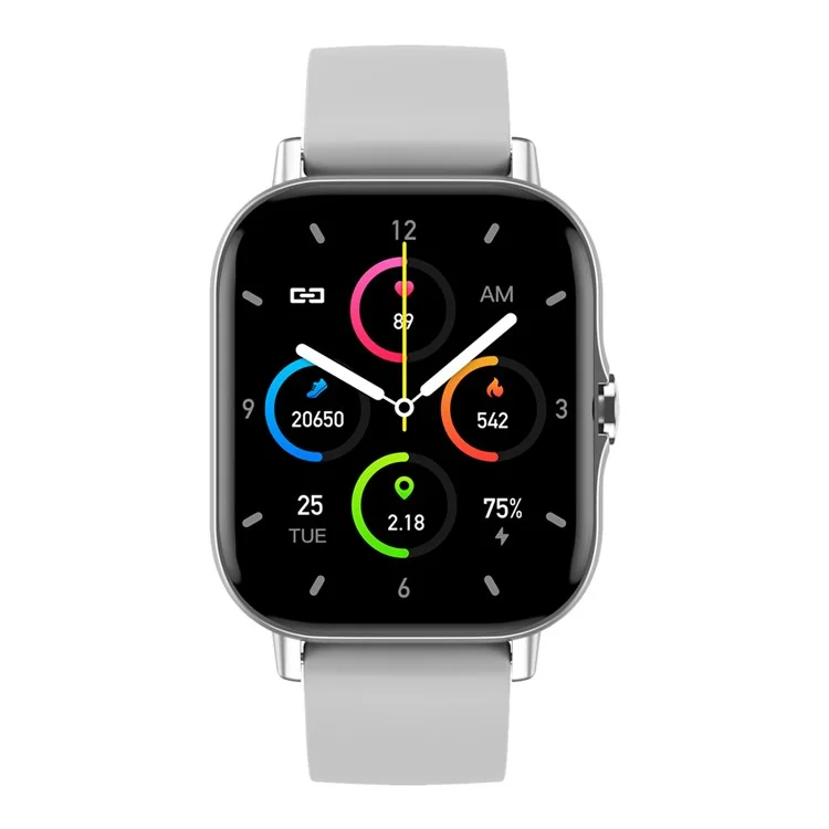 ST30 Breath Training Smart Watch 1.69 Inch Touch Screen Heart Rate Blood Pressure Blood Oxygen Fitness Tracker Wrist Watch - White