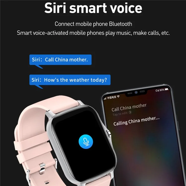 ST30 Breath Training Smart Watch 1.69 Inch Touch Screen Heart Rate Blood Pressure Blood Oxygen Fitness Tracker Wrist Watch - White