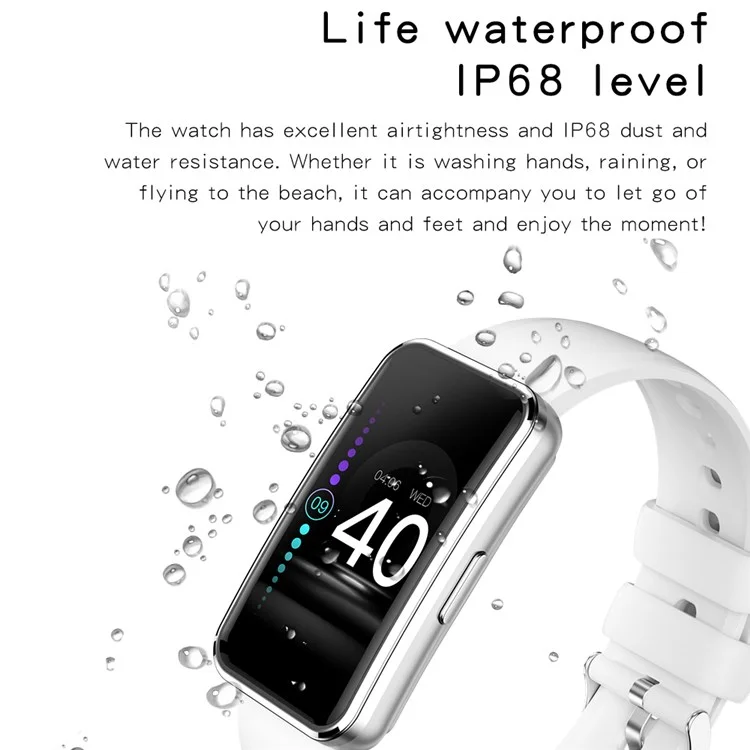 X6 Smart Watch Body Temperature Detection 7 Sports Modes Waterproof Wrist Watch - White