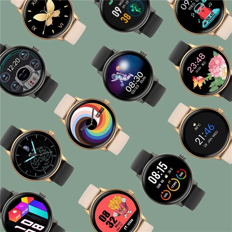 Q71 Pro [Silicone Strap] Reloj Inteligente Ritmo Cardíaco IP67 A Prueba De Agua Bluetooth Call Fisiológico Ciclo Fitness Watch Para Android E IOS - Oro / Rosa