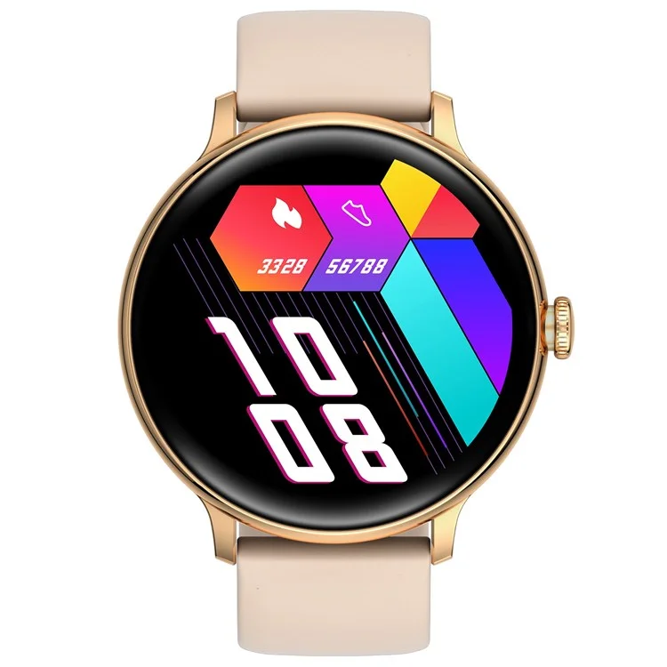 Q71 Pro [Silicone Strap] Reloj Inteligente Ritmo Cardíaco IP67 A Prueba De Agua Bluetooth Call Fisiológico Ciclo Fitness Watch Para Android E IOS - Oro / Rosa