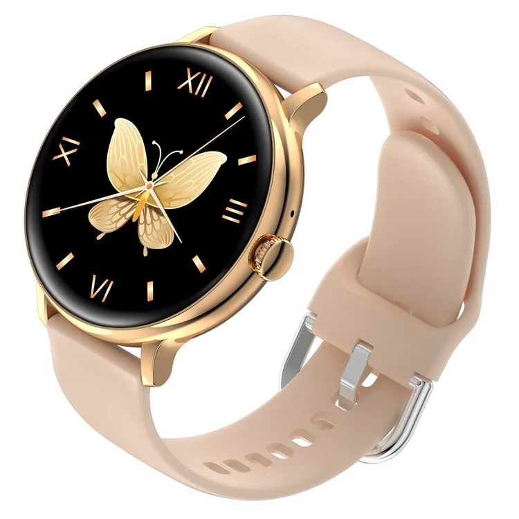 Q71 Pro [Silicone Strap] Reloj Inteligente Ritmo Cardíaco IP67 A Prueba De Agua Bluetooth Call Fisiológico Ciclo Fitness Watch Para Android E IOS - Oro / Rosa