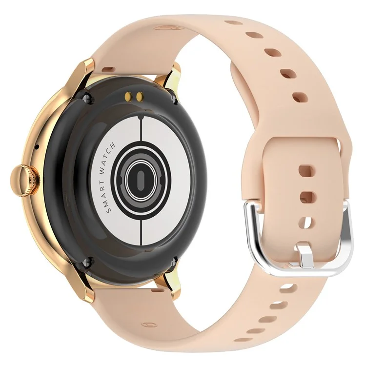 Q71 Pro [Silicone Strap] Reloj Inteligente Ritmo Cardíaco IP67 A Prueba De Agua Bluetooth Call Fisiológico Ciclo Fitness Watch Para Android E IOS - Oro / Rosa
