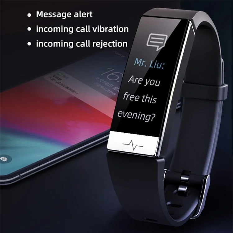 Y91 1.08 "цветный Экран IPS Smart Bracelet ECG+PPG Мониторинг Здоровья Watch Wate IP68 Водонепроницаемый Спортивный Браслет