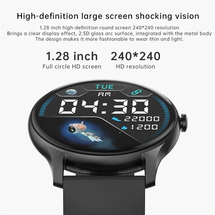NK08C da 1,28 Pollici Schermo HD Smart Watch IP67 Bracciale Sportivo Resistente All'acqua Con Monitoraggio Del Sonno/frequenza Cardiaca Per le Donne - Oro