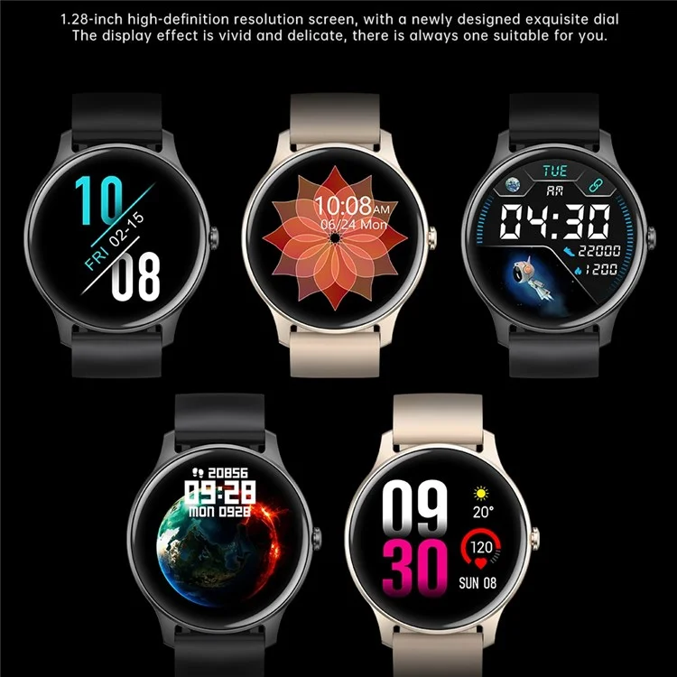 NK08C da 1,28 Pollici Schermo HD Smart Watch IP67 Bracciale Sportivo Resistente All'acqua Con Monitoraggio Del Sonno/frequenza Cardiaca Per le Donne - Oro