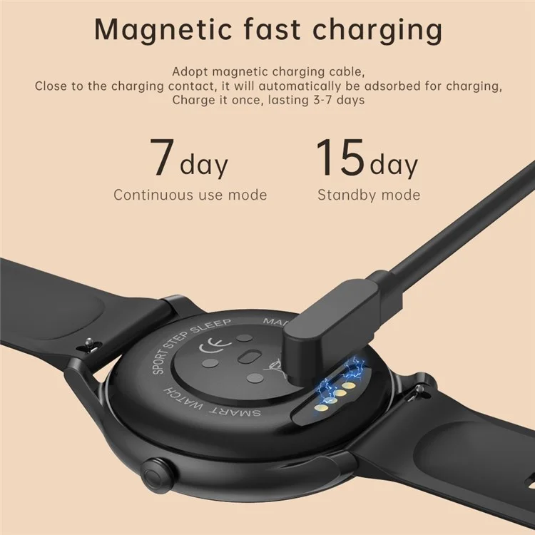 NK08C da 1,28 Pollici Schermo HD Smart Watch IP67 Bracciale Sportivo Resistente All'acqua Con Monitoraggio Del Sonno/frequenza Cardiaca Per le Donne - Oro