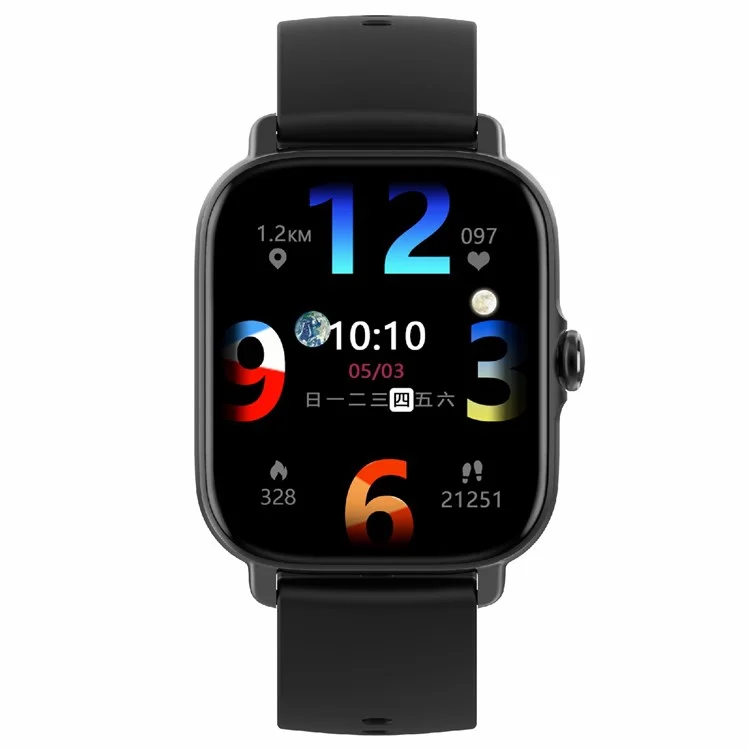 Умные часы GT21 с экраном 1,75 дюйма HD, Bluetooth-вызов, IP67 водонепроницаемость, спортивный браслет с GPS, фитнес-трекер с мониторингом частоты сердечных сокращений, уровня кислорода в крови и ЭКГ - черные