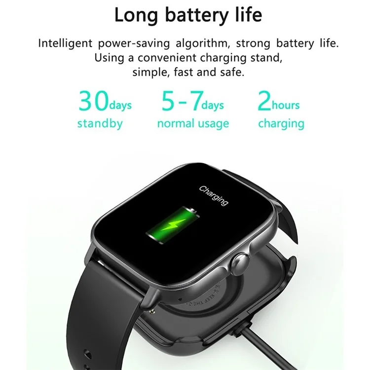 Умные часы GT21 с экраном 1,75 дюйма HD, Bluetooth-вызов, IP67 водонепроницаемость, спортивный браслет с GPS, фитнес-трекер с мониторингом частоты сердечных сокращений, уровня кислорода в крови и ЭКГ - черные