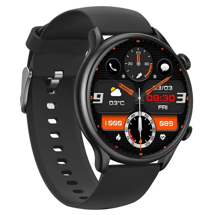 NK28 1,32 Polegada HD Screen Smart Watch HD Bluetooth Call Sports Sports Bracelet à Prova D'água Pulso Eletrônico Com Frequência Cardíaca Monitoramento de Pressão Arterial - Preto