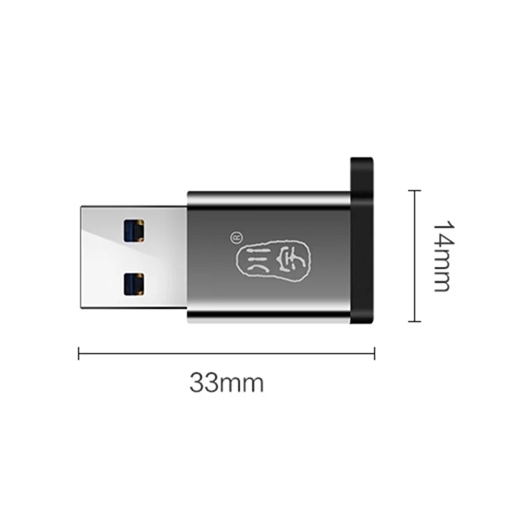 KAWAU L211 Driver Free Type C Male to USB 3.0 Type A Female Converter Portable Adapter with Lanyard