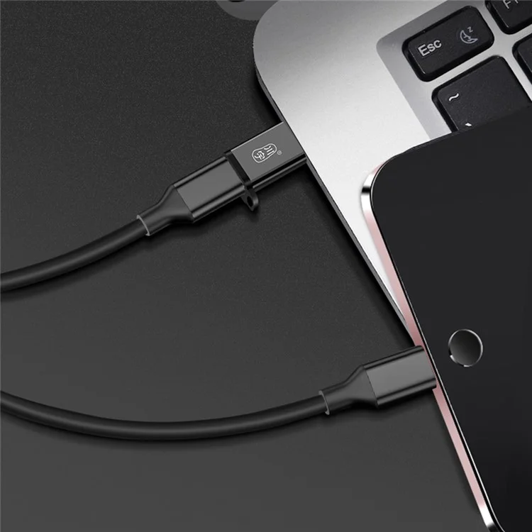 KAWAU L211 Driver Free Type C Male to USB 3.0 Type A Female Converter Portable Adapter with Lanyard