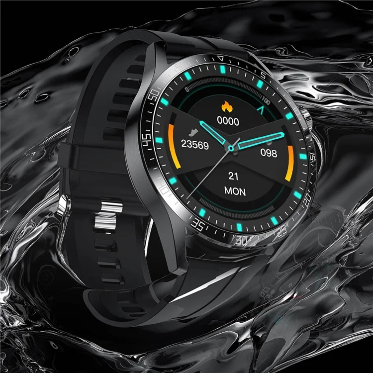 Soporte de Brazalete Inteligente H40 1.28 Pulgadas HD Bluetooth Calling Health Watch Con Frecuencia Cardíaca, Presión Arterial, Monitoreo de Oxígeno en Sangre - Cuero Marrón