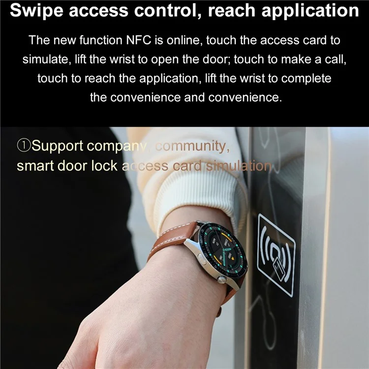 Soporte de Brazalete Inteligente H40 1.28 Pulgadas HD Bluetooth Calling Health Watch Con Frecuencia Cardíaca, Presión Arterial, Monitoreo de Oxígeno en Sangre - Cuero Marrón