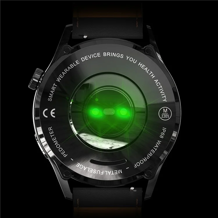 Soporte de Brazalete Inteligente H40 1.28 Pulgadas HD Bluetooth Calling Health Watch Con Frecuencia Cardíaca, Presión Arterial, Monitoreo de Oxígeno en Sangre - Cuero Marrón
