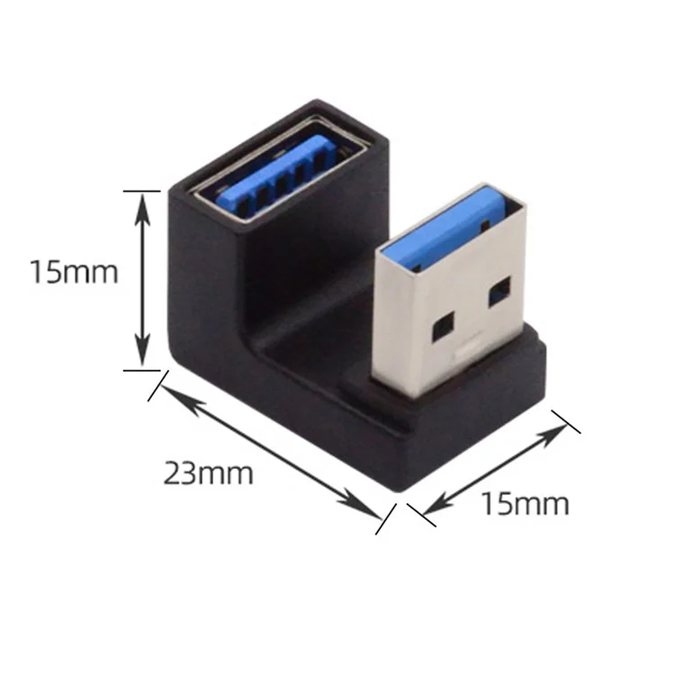 U3-018-OS 10Gbps USB3.0 Male to Female Extension Power Data Transfer Adapter U Shape Connector