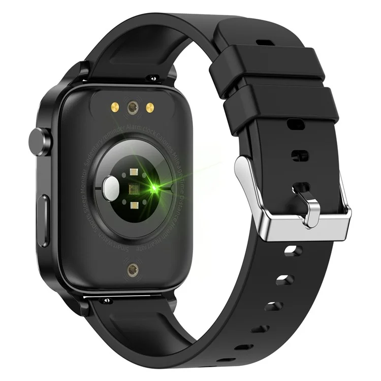 F100 1,7" Smart Armband Wasserdicht Sports Watch Multifunktional Gesundheits Watch mit Blutsauerstoff Herzfrequenz Blutdruck Überwachung (TPU Armband) - Schwarz
