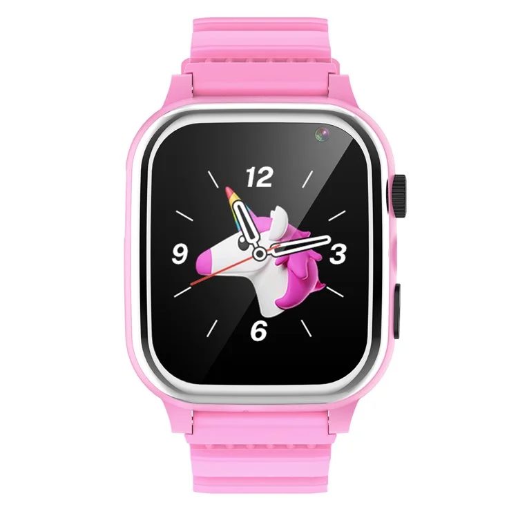 D02T 1,44 Pouces HD Tactile Smart Watch Smart Avec 26 Mini-jeux Bracelet Électrique de Sangle de Silicone Pour Les Enfants - Rose