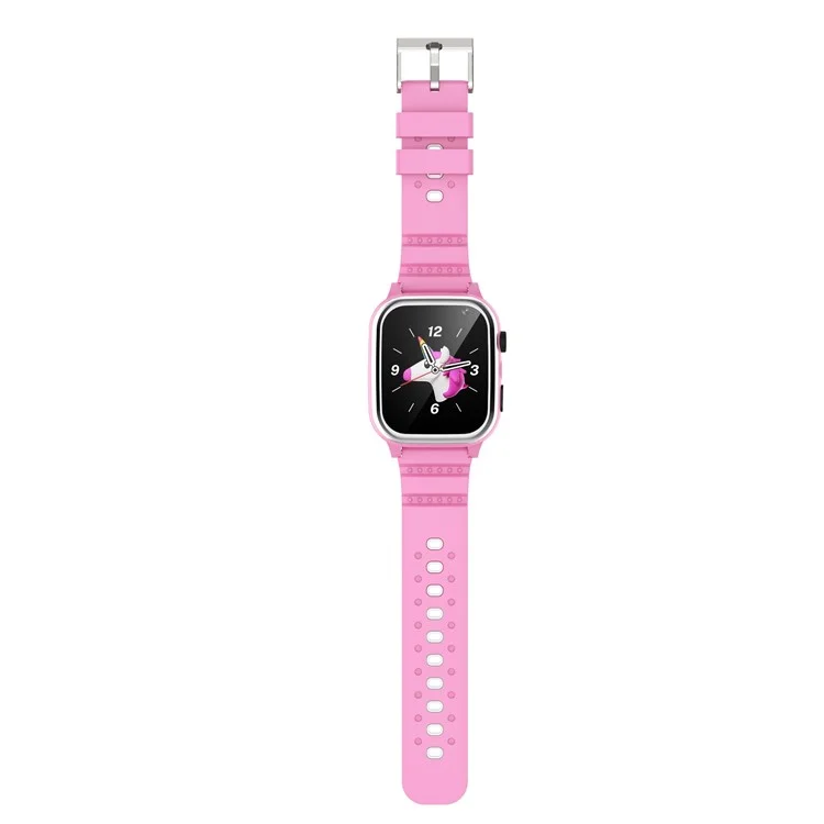 D02T 1,44 Pouces HD Tactile Smart Watch Smart Avec 26 Mini-jeux Bracelet Électrique de Sangle de Silicone Pour Les Enfants - Rose