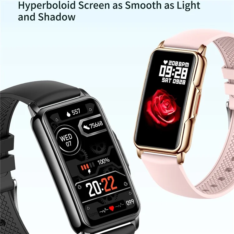 H80 1.47 inch Smart Watch Multi-Sport Mode Fitness Bracelet IP67 Waterproof Health Watch with Sleep Monitoring - Gold / Pink