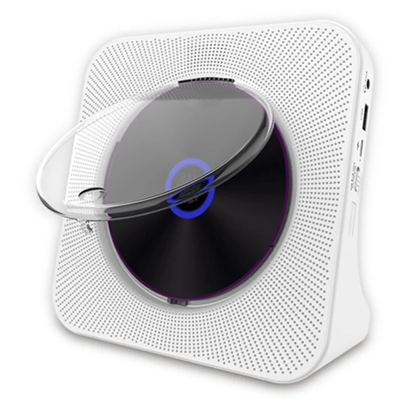 KECAG KC-806C Настольный проигрыватель компакт-дисков с функцией повтора, Bluetooth, светодиодным дисплеем, поддержка CD, CDR, CD-RW, MP3-CD, WMA-CD (не поддерживает ТВ) — белый цвет / вилка стандарта UK