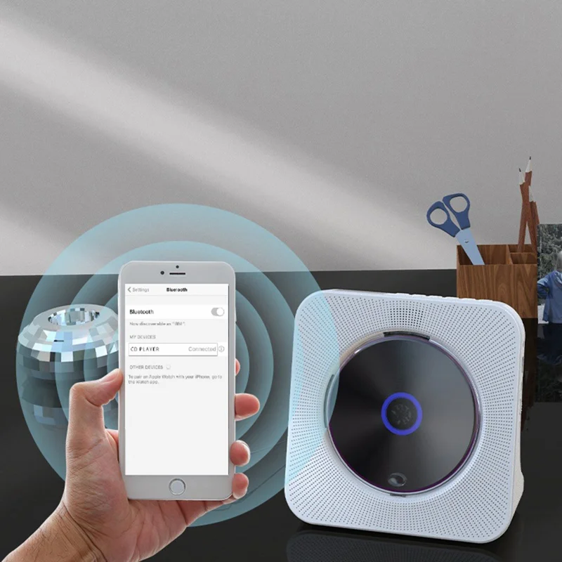 KECAG KC-806C Lettore CD per Casa con Funzione Ripetizione, Lettore Bluetooth con Display LED, Supporta CD, CDR, CD-RW, MP3-CD, WMA-CD (Non Supporta TV) - Rosa / Spina UE