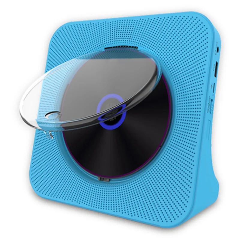 KECAG KC-806C Home CD Player Repeat Function Bluetooth-compatible Player with LED Display Support CD, CDR, CD-RW, MP3-CD, WMA-CD (Not Support TV) - Blue / UK Plug