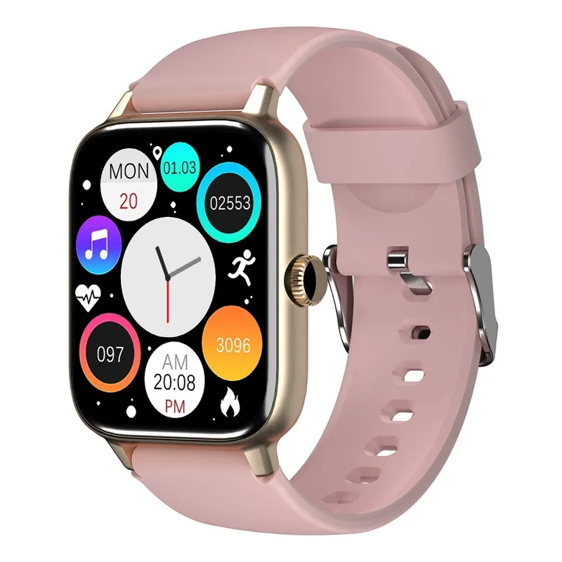 TW2 1,8 inch Scherm Smartwatch met NFC-functie IP67 Waterdichte Fitnessarmband Multifunctionele Gezondheidswatch met Hartslagmeting - Roze