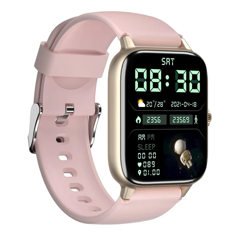 TW2 1,8 inch Scherm Smartwatch met NFC-functie IP67 Waterdichte Fitnessarmband Multifunctionele Gezondheidswatch met Hartslagmeting - Roze