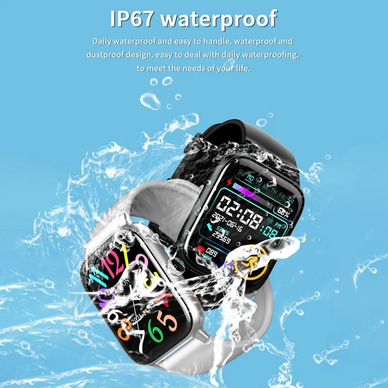 TW2 1,8 inch Scherm Smartwatch met NFC-functie IP67 Waterdichte Fitnessarmband Multifunctionele Gezondheidswatch met Hartslagmeting - Roze