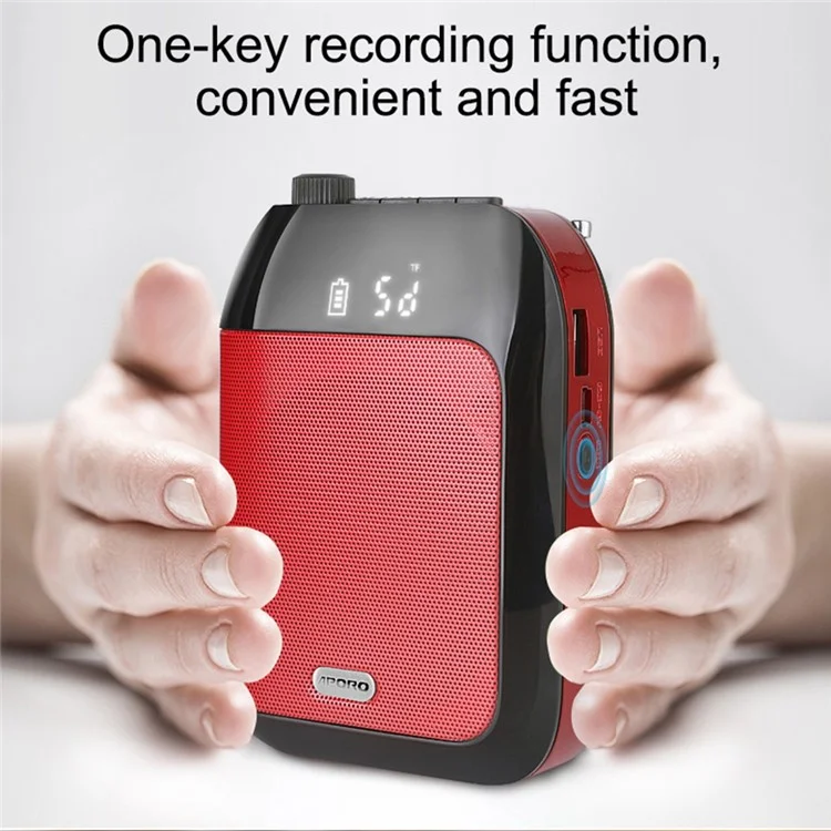APORO T9UHF Bluetooth-compatible Wireless Voice Amplifier UHF Microphone Portable Sound Amp for Teachers, Tour Guides, Coaches, Presentations - Green