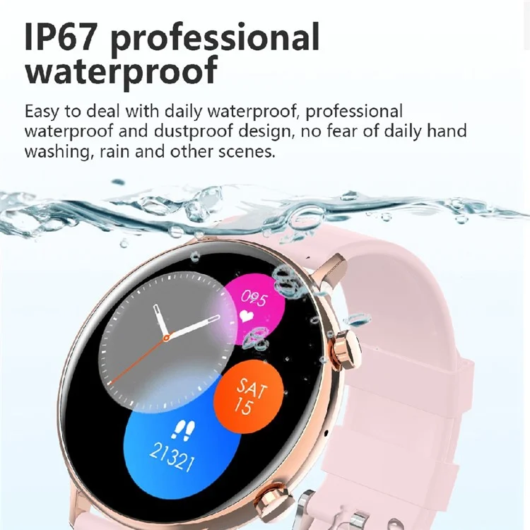 GW33S 1.28 Pulgadas Smart Watch IP67 Pulsera de Fitness Impermeable Matrimonio de Salud Multifuncional Con Frecuencia Cardíaca Monitoreo de Oxígeno Sanguíneo - Negro