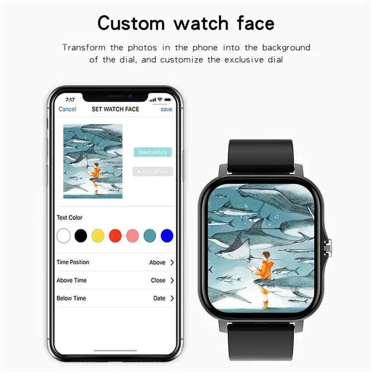 GT20 Smart Watch 1,69 Дюйма с Высоким Определением - Розовый