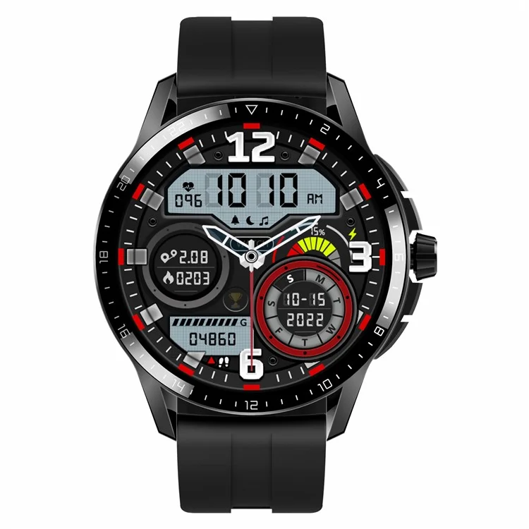 GT4 Pro 1.47 "smart Watch HD Bluetooth Rufe Wasserdichtes Sportarmband Unterstützung Herzfrequenz Blutsauerstoffüberwachung - Schwarz