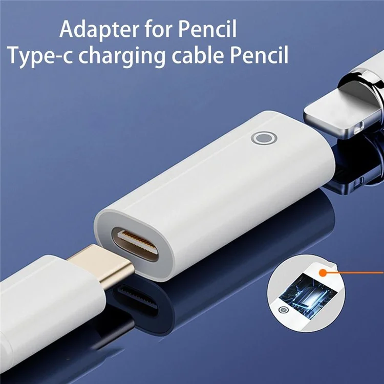 Адаптер-конвертер USB-C Type-C Female в 8-контактный Female Stylus Pen для зарядки Apple Pencil