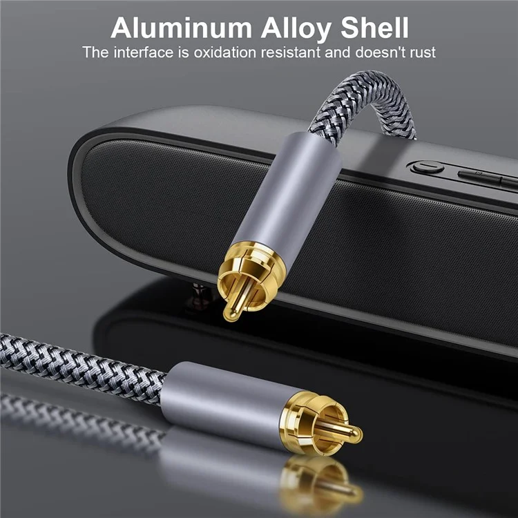 1.5m Digital Coaxial Audio Cable RCA to RCA Male to Male Subwoofer Cable with Gold Plated Connector