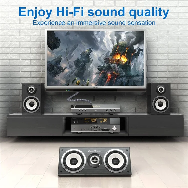 1.5m Digital Coaxial Audio Cable RCA to RCA Male to Male Subwoofer Cable with Gold Plated Connector