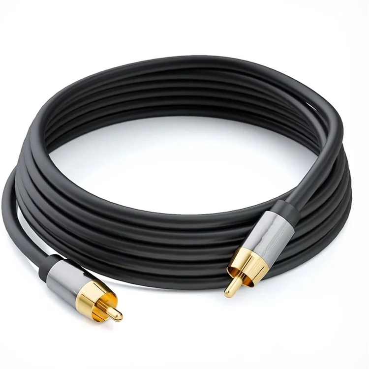 10m Coaxial 75 Ohm SPDIF Digital Audio Cable RCA Stereo AUX Cable for Sound Amplifier, Speaker