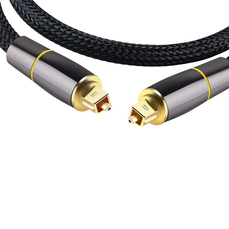 1m Digital Fiber Optical Audio Cable SPDIF Line 5.1 Channel Connection Wire for Soundbars / Stereo Systems / Amplifiers (Yellow Ring)